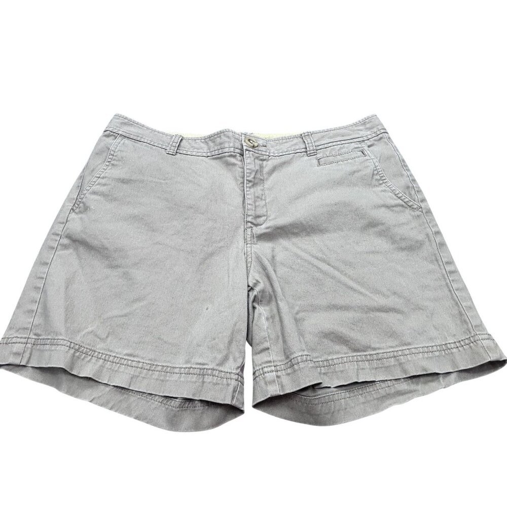Dockers Womens Beige Shorts Size 12 Cotton Blend Casual Wear